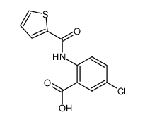 5-氯-2-(噻吩-2-甲酰氨基)苯甲酸 结构式
