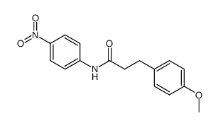 3-(4-甲氧基苯基)-N-(4-硝基苯基)丙酰胺 结构式
