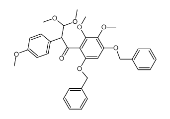 1-(4,6-bis(benzyloxy)-2,3-dimethoxyphenyl)-3,3-dimethoxy-2-(4-methoxyphenyl)propan-1-one 结构式