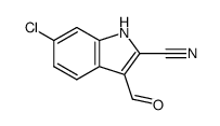 6-氯-2-氰基-3-甲酰基吲哚 结构式