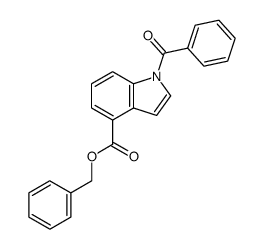 1-苯甲酰吲哚-4-羧酸苄酯 结构式