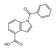 1-苯甲酰基吲哚-4-羧酸 结构式