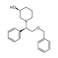 (1'R,3S)-1-(2'-苄氧基-1'-苯乙基)哌啶-3-醇 结构式