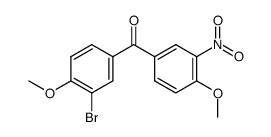 3-溴-4,4'-二甲氧基-3'-硝基二苯甲酮 结构式