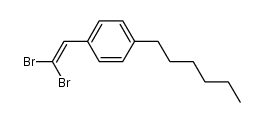 4-正己基-β,β'-二溴苯乙烯 结构式