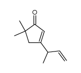 5,5-二甲基-3-(1-甲基-2-丙烯基)-2-环戊烯酮 结构式