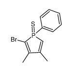 2-bromo-3,4-dimethyl-1-phenylphosphole 1-sulfide 结构式