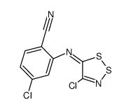 4-氯-2-(4-氯-5H-1,2,3-二噻唑-5-亚基氨基)苯甲腈 结构式