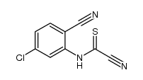 4-氯-2-(氰基硫代甲酰胺基)苯甲腈 结构式
