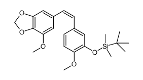 3,4'-dimethoxy-4,5-methylenedioxy-3'-O-t-butyldimethylsilylstilbene 结构式