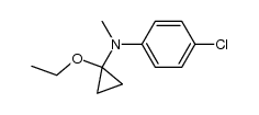 4-chloro-N-(1-ethoxycyclopropyl)-N-methylaniline 结构式