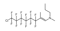 <2-methyl-2-(ω-chlorododecafluoro-n-hexyl)vinyl>-n-propylmethylamine 结构式