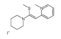 1-甲基-2-(2-甲硫基-2-哌啶-1-基乙烯基)吡啶-1-鎓碘化物 结构式