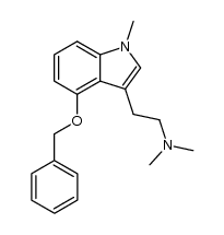 [2-(4-苄氧基-1-甲基吲哚-3-基)-乙基]-二甲胺 结构式