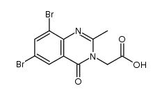 6,8-二溴-2-甲基-4-氧代-3-喹唑啉乙酸 结构式