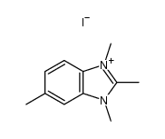 1,2,3,5-四甲基苯并咪唑鎓碘化物 结构式