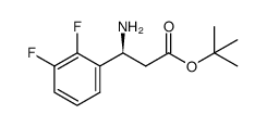 (S)-3-氨基-3-(2',3'-二氟苯基)丙酸叔丁酯 结构式