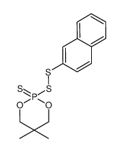 2-[(5,5-dimethyl-2-thioxo-1,3,2-dioxaphosphorinan-2-yl)disulfanyl]naphthalene 结构式
