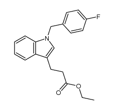 ethyl 3-(1-(4-fluorobenzyl)-1H-indol-3-yl)propanoate 结构式