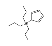 环戊-2,4-二烯-1-基三丙基锡烷 结构式