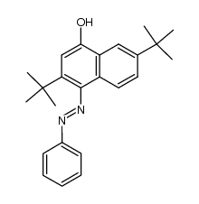 1-苯偶氮基-4-羟基-2,6-二叔丁基萘 结构式