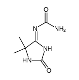4-氨基甲酰亚氨基-5,5-二甲基-2-咪唑烷酮 结构式