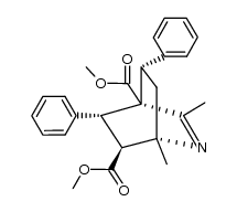 dimethyl 1α,3-dimethyl-5β,8-diphenyl-2-azabicyclo[2.2.2]oct-2-ene-4,6α-dicarboxylate 结构式