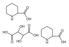 (2R,3R)-2,3-二羟基丁二酸,(2R)-哌啶-2-羧酸 结构式
