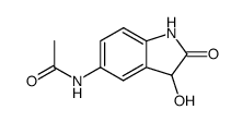 N-(3-羟基-2-氧代吲哚-5-基)-乙酰胺 结构式