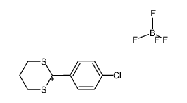 2-(4-氯苯基)-1,3-二噻烷-2-鎓四氟硼酸盐 结构式