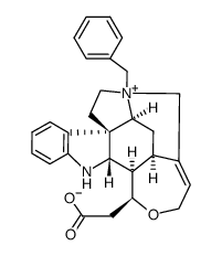 19-benzyl-10-carboxy-9,10-seco-C-nor-strychnidinium, betaine 结构式