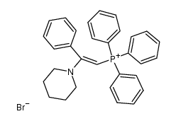 triphenyl[2-phenyl-2-piperidinovinyl]phosphonium bromide 结构式