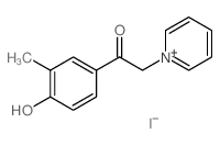 1-(4-羟基-3-甲基苯基)-2-吡啶-1-鎓-1-基乙酮碘化物 结构式