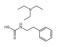 三乙铵基-(2-苯乙基)二硫代氨基甲酸盐 结构式