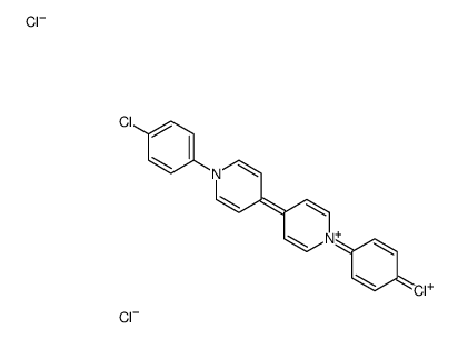 1-(4-chlorophenyl)-4-[1-(4-chlorophenyl)pyridin-1-ium-4-yl]pyridin-1-ium,dichloride 结构式