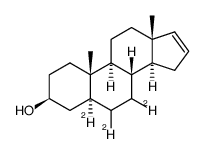 [5,6,7-氘3]-3β-羟基-5α-雄甾-16-烯 结构式