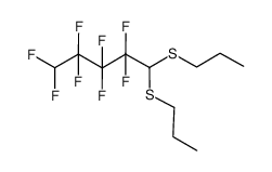 (2,2,3,3,4,4,5,5-octafluoropentane-1,1-diyl)bis(propylsulfane) 结构式