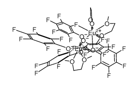 (dimethoxyethane)(OC6F5)2Eu(μ2-OC6F5)3Eu(dimethoxyethane)2 结构式