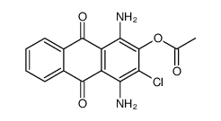 2-乙酰氧基-1,4-二氨基-3-氯-9,10-蒽二酮 结构式