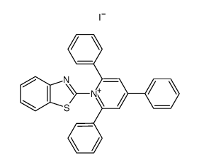 1-(苯并噻唑-2-基)-2,4,6-三苯基吡啶鎓碘化物 结构式
