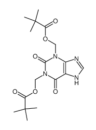 Propanoic acid, 2,2-dimethyl-, (6,7-dihydro-2,6-dioxo-1H-purine-1,3(2H)-diyl)bis(methylene) ester (9CI) 结构式