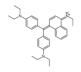 Ethanaminium, N-[4-[[4-(diethylamino)phenyl][4-(ethylamino)-1-naphthalenyl]methylene]-2,5-cyclohexadien-1-ylidene]-N-ethyl- 结构式