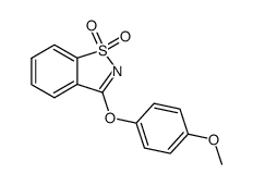 3-(4-甲氧基苯氧基)-1,2-苯并异噻唑-1,1-二氧化物 结构式