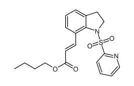 (E)-butyl 3-(1-(pyridin-2-ylsulfonyl)indolin-7-yl)acrylate 结构式
