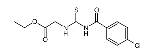 Glycine, N-[[(4-chlorobenzoyl)amino]thioxomethyl]-, ethyl ester 结构式