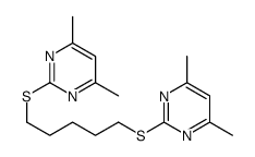 Pyrimidine, 2,2'-[1,5-pentanediylbis(thio)]bis[4,6-dimethyl- (9CI) 结构式