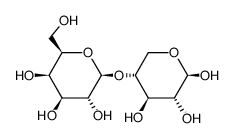 4-O-β-D-吡喃半乳糖基-β-D-吡喃木糖 结构式