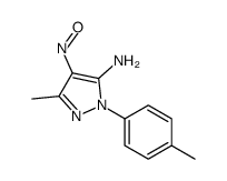 5-甲基-2-(4-甲基苯基)-4-亚硝基吡唑-3-胺 结构式