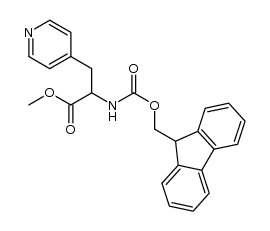 N-芴甲氧羰基-4-吡啶丙氨酸甲酯 结构式