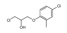 1-氯-3-(4-氯-2-甲基苯氧基)-丙-2-醇 结构式